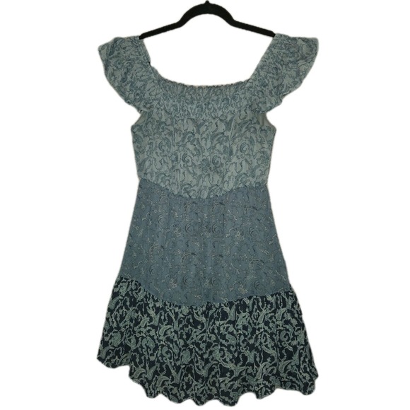 Rewind Dresses & Skirts - REWIND Tiered Flutter Sleeve Dress Junior's Size Medium Sundress Flowy Boho Chic
